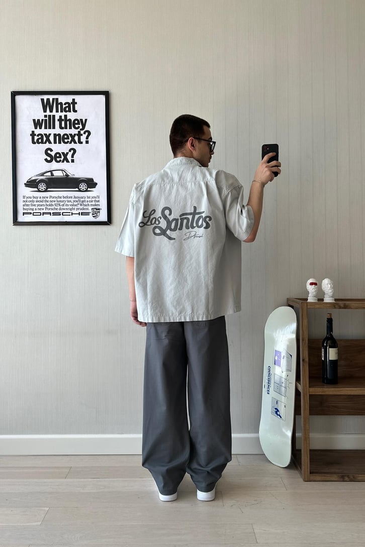 Las Santas Baskılı Premium Oversize Gömlek