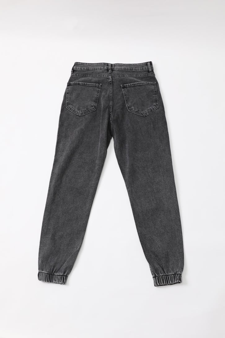 Lastikli Antrasit Regular Fit Jean