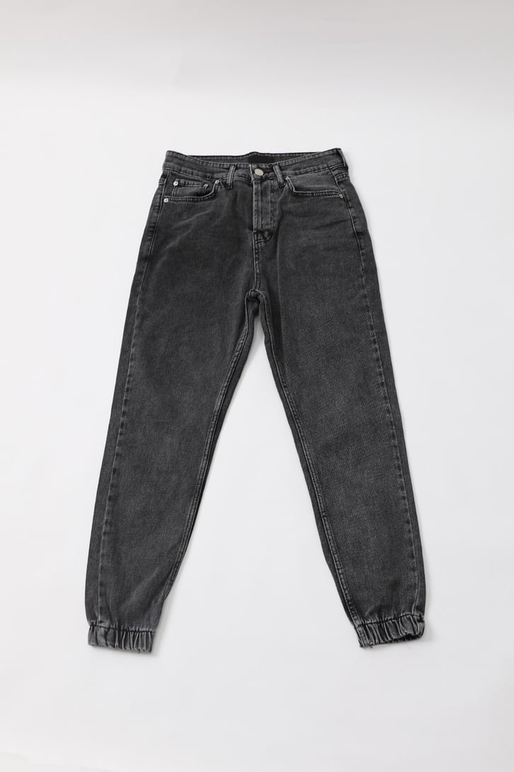 Lastikli Antrasit Regular Fit Jean