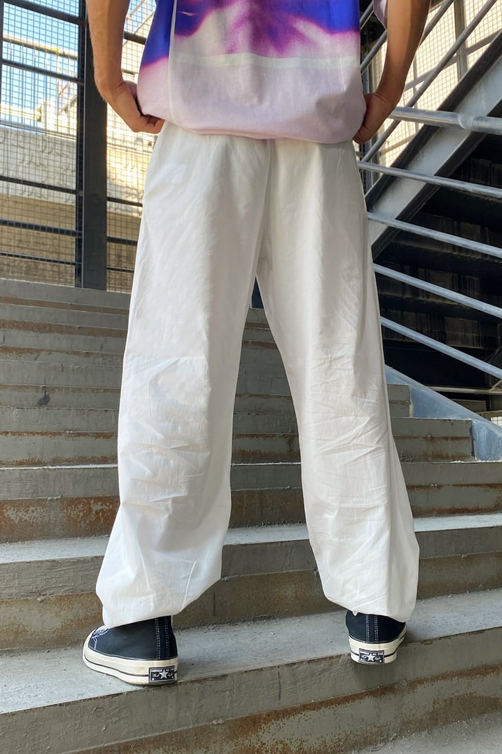 Lastikli Ekru Jogger Pantolon