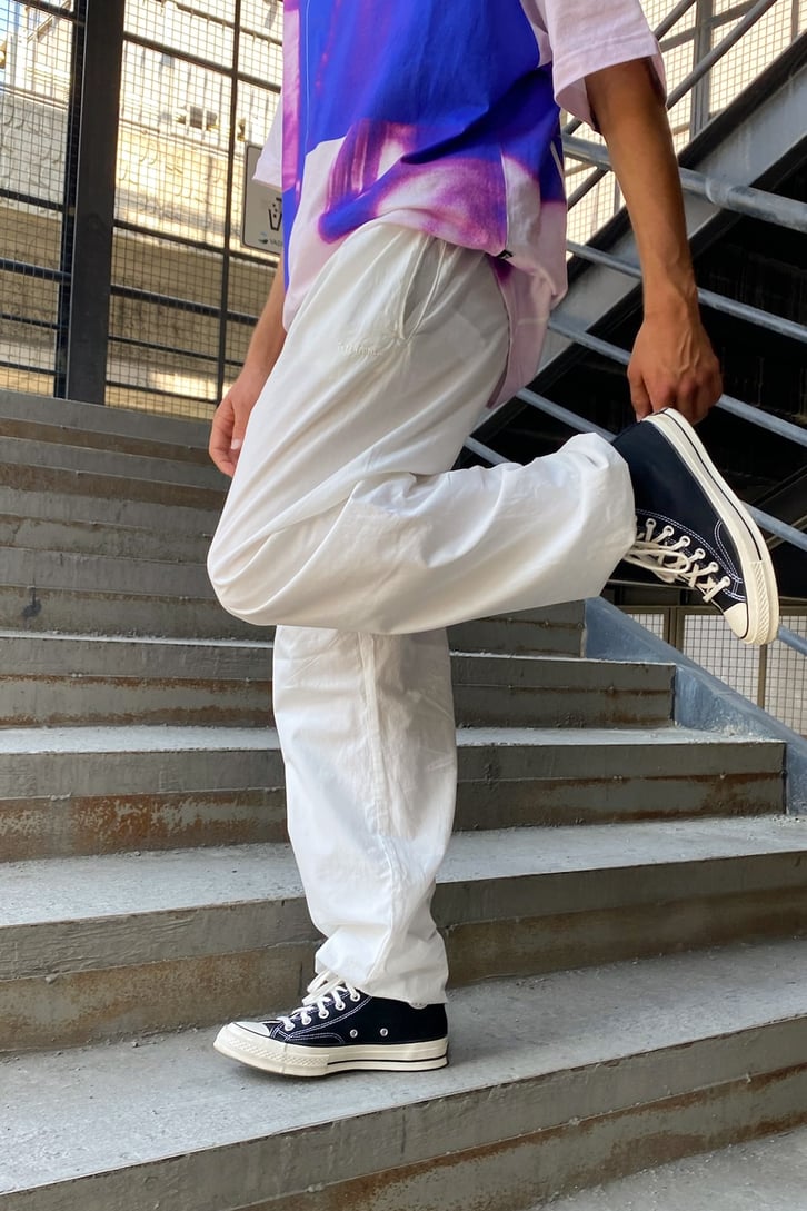 Lastikli Ekru Jogger Pantolon