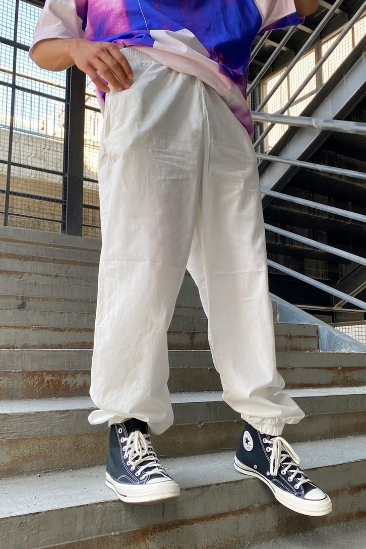 Lastikli Ekru Jogger Pantolon