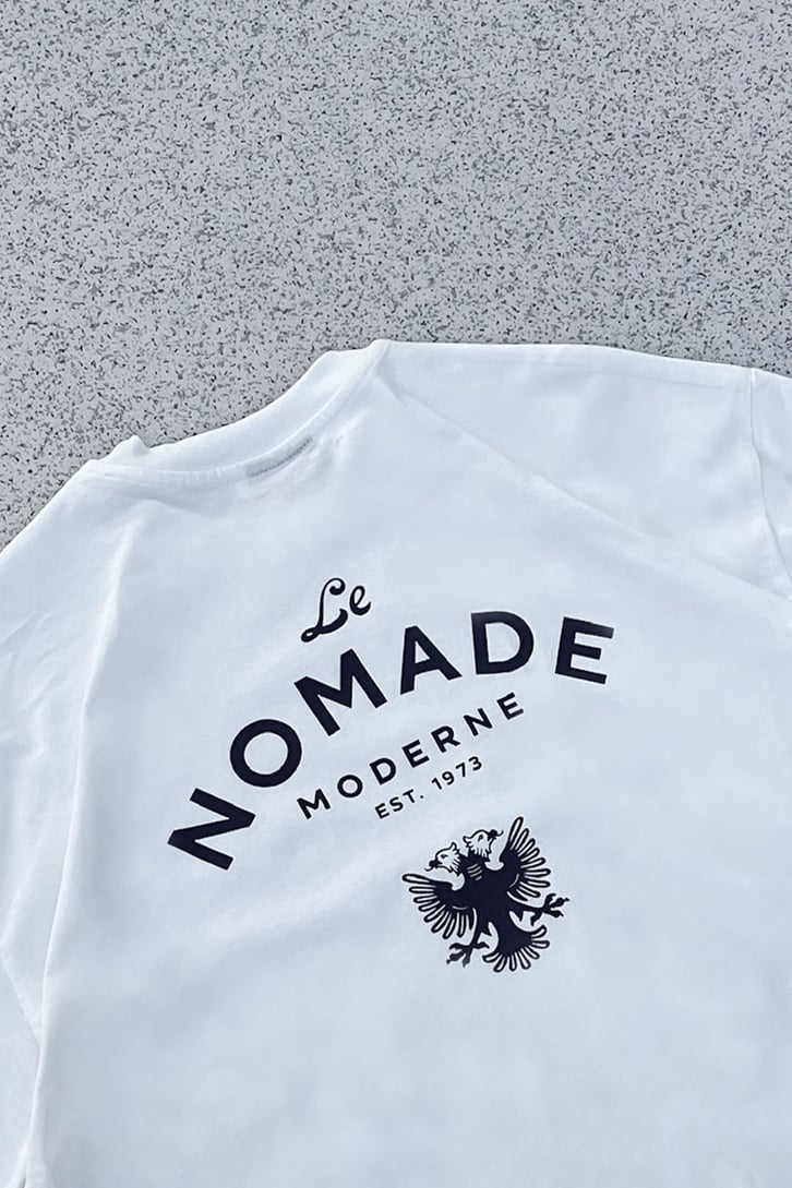 Le Nomade Baskılı Ekru Oversize Tişört