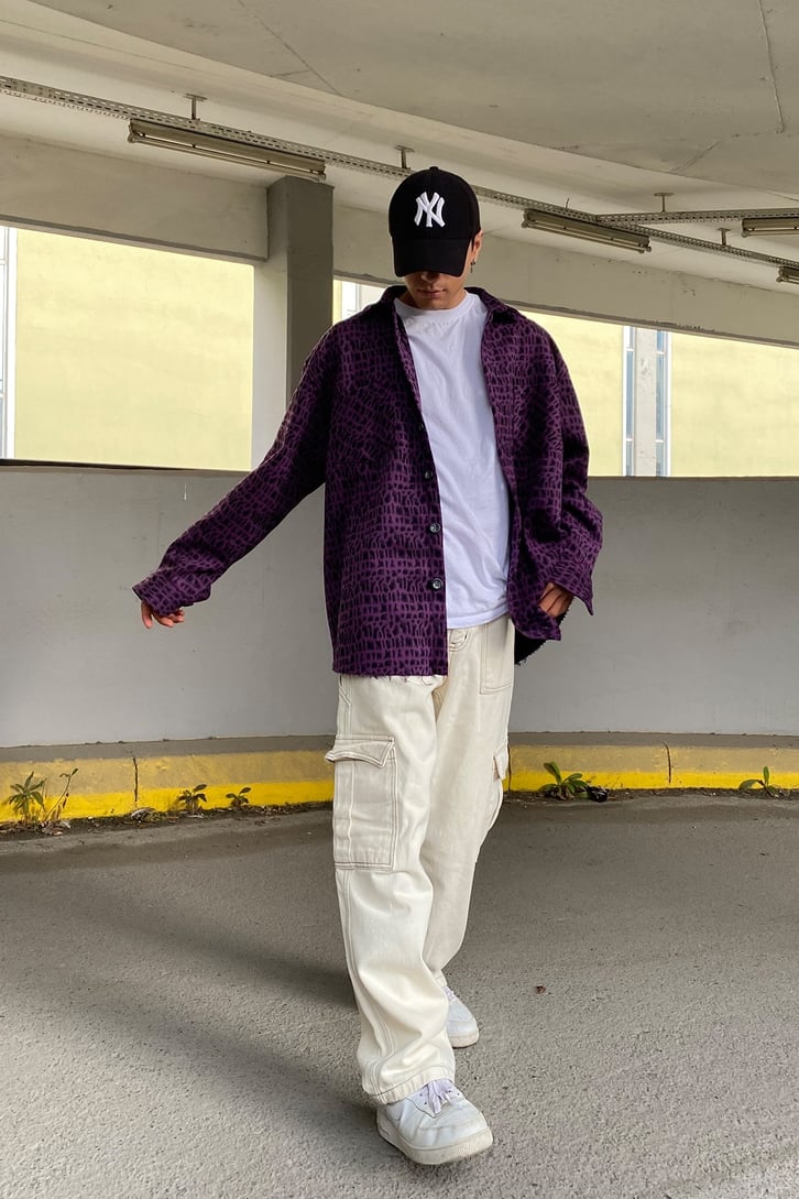 LEOPAR DESENLİ OVERSIZE GÖMLEK CEKET