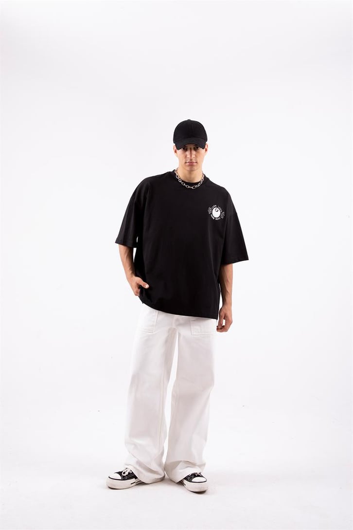 Less Luck Baskılı Oversize Tshirt