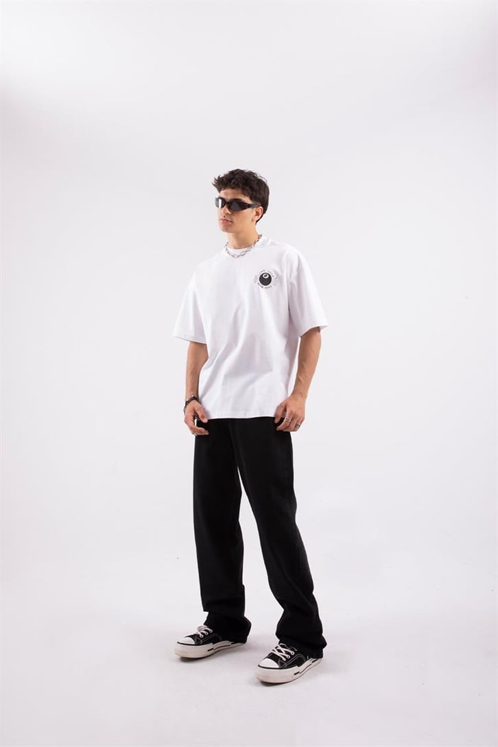 Less Luck Baskılı Oversize Tshirt