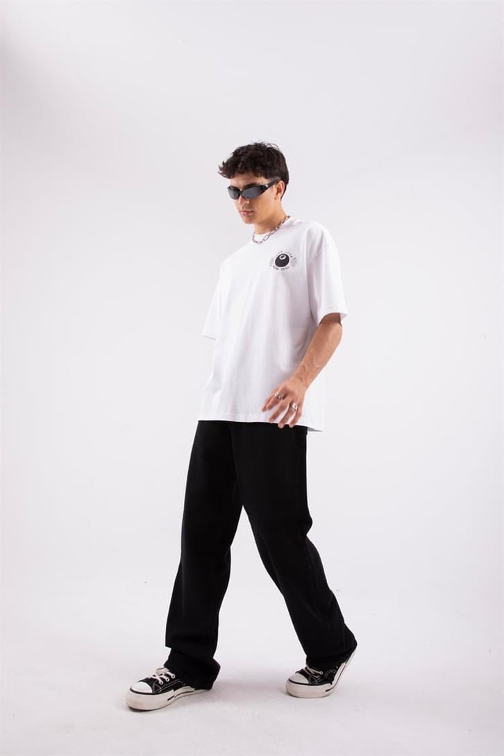 Less Luck Baskılı Oversize Tshirt