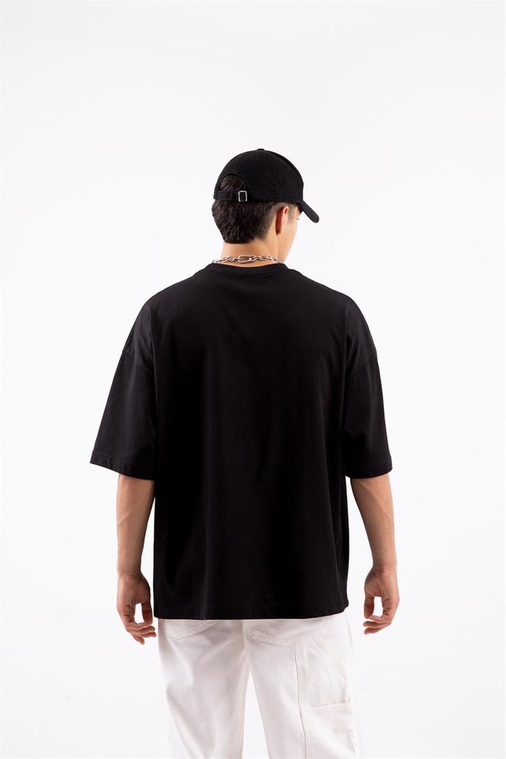 Less Luck Baskılı Oversize Tshirt
