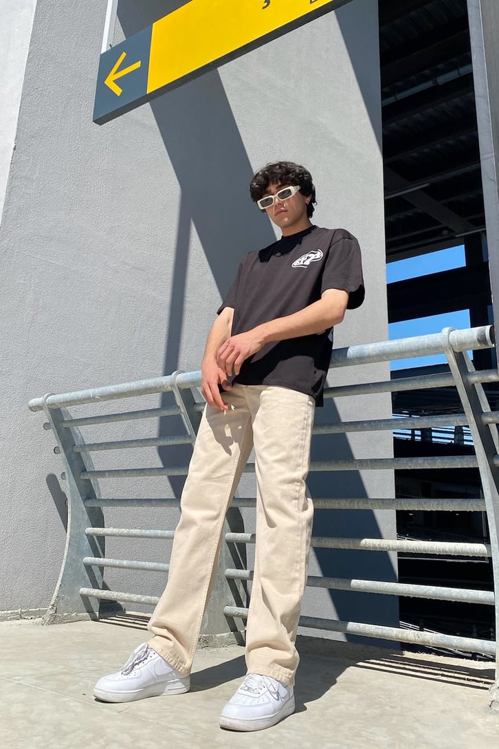 LFDY Basklı Oversize Tshirt