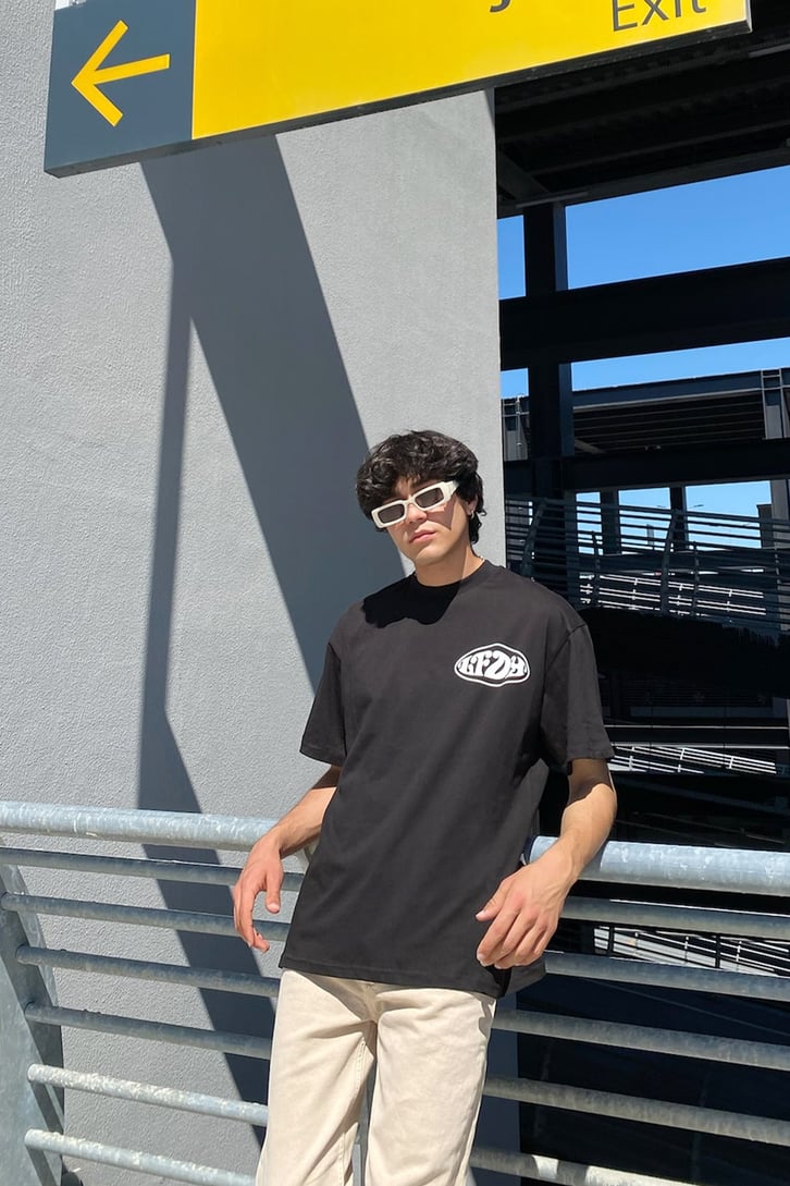 LFDY Basklı Oversize Tshirt