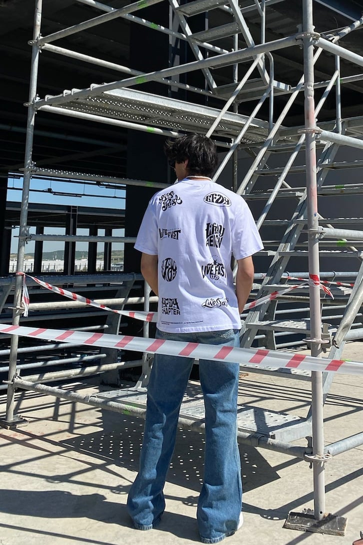 LFDY Basklı Oversize Tshirt