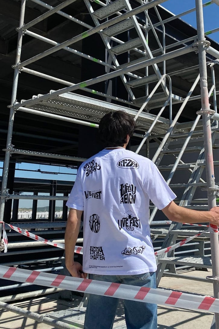 LFDY Basklı Oversize Tshirt