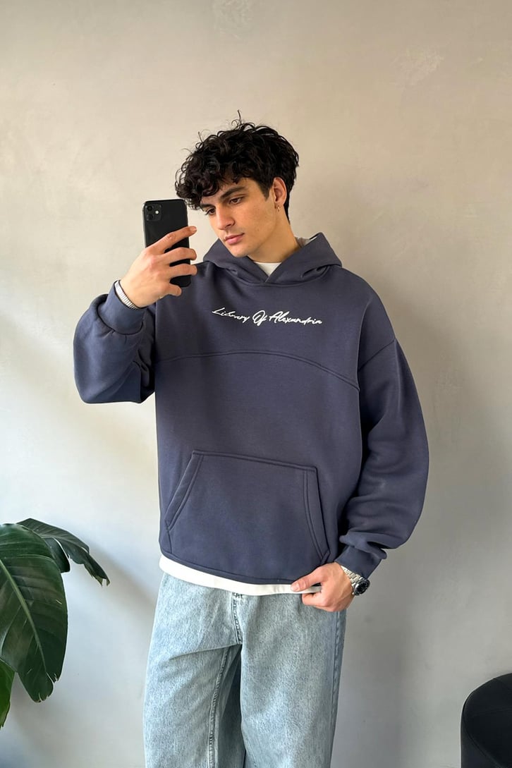 Library Of Alexandria Nakışlı Hoodie
