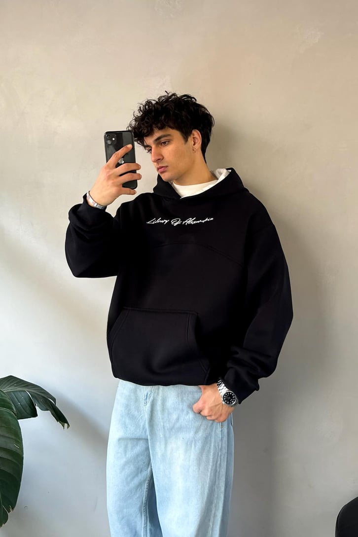 Library Of Alexandria Nakışlı Hoodie