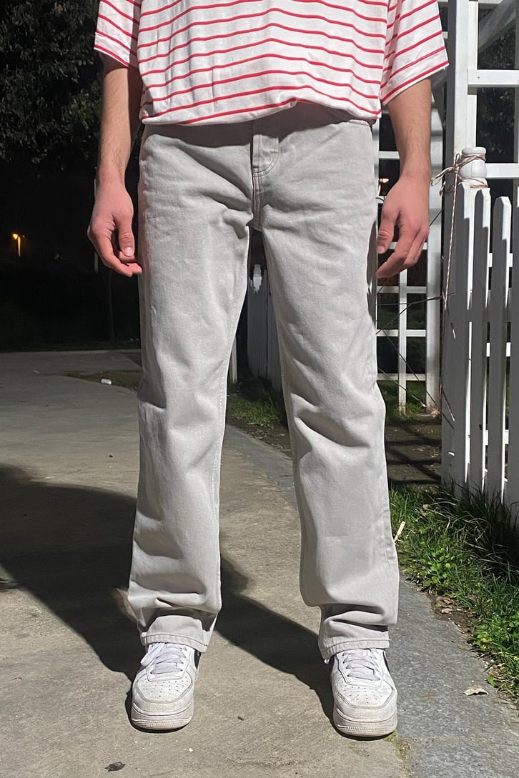 Light Gray Basic Losse Fit Jean