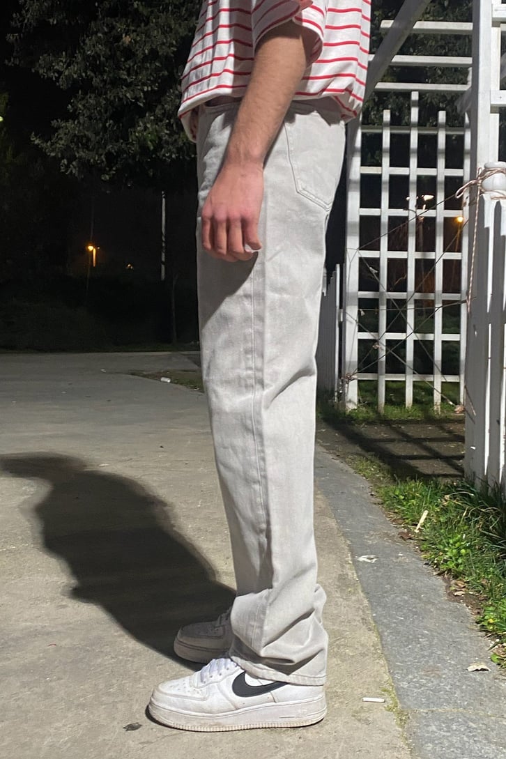Light Gray Basic Losse Fit Jean