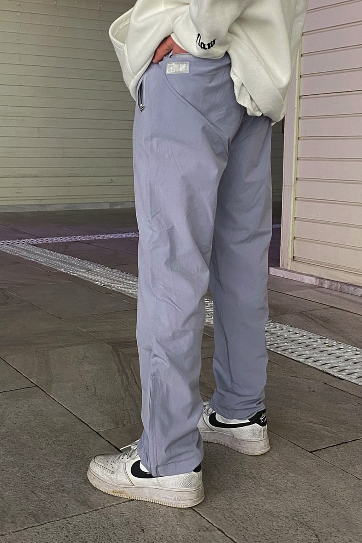 Light Gray Fermuar Paça Relax Sweatpant