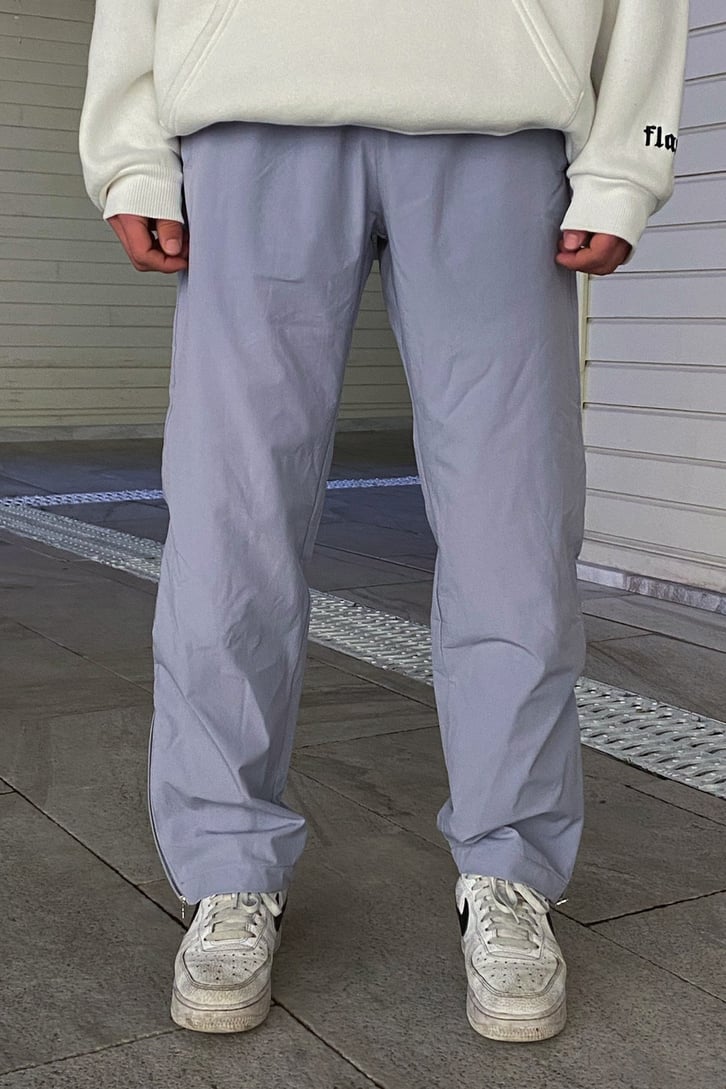 Light Gray Fermuar Paça Relax Sweatpant