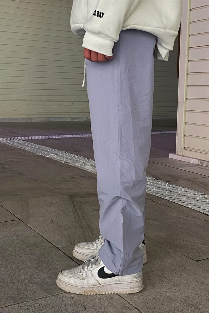 Light Gray Fermuar Paça Relax Sweatpant