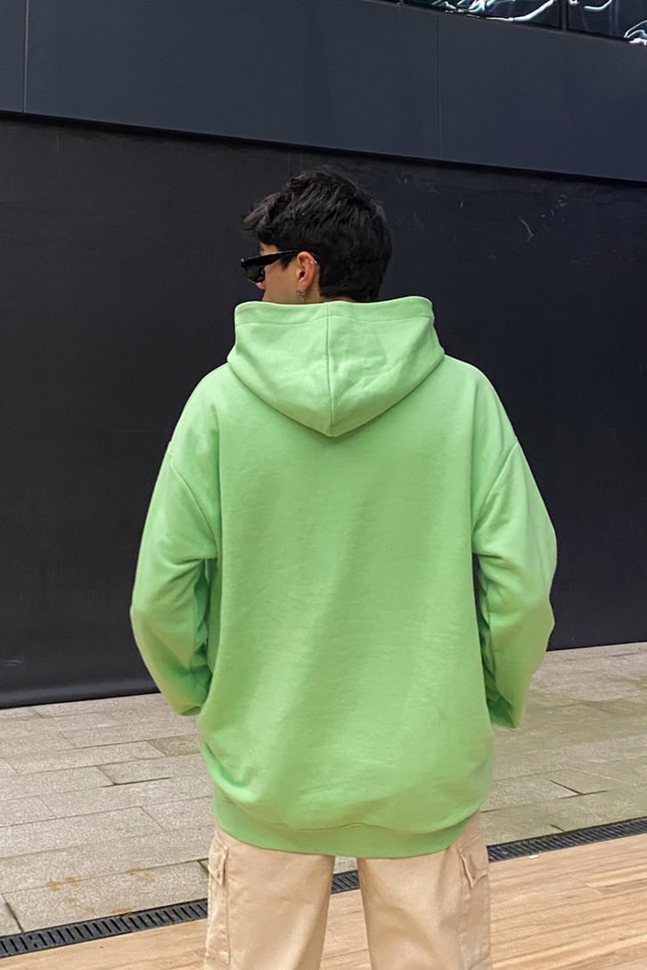 Light Green Oversize Basic Hoodie