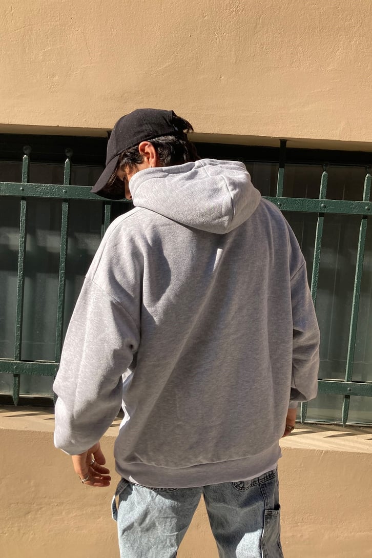 LightGray Basic Oversize Hoodie