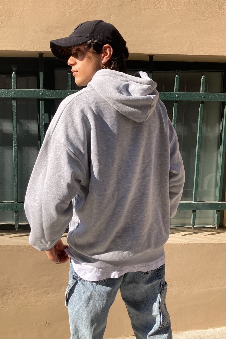 LightGray Basic Oversize Hoodie