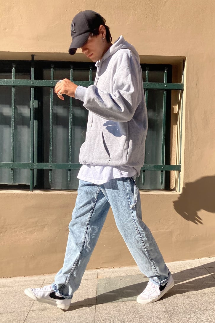 LightGray Basic Oversize Hoodie