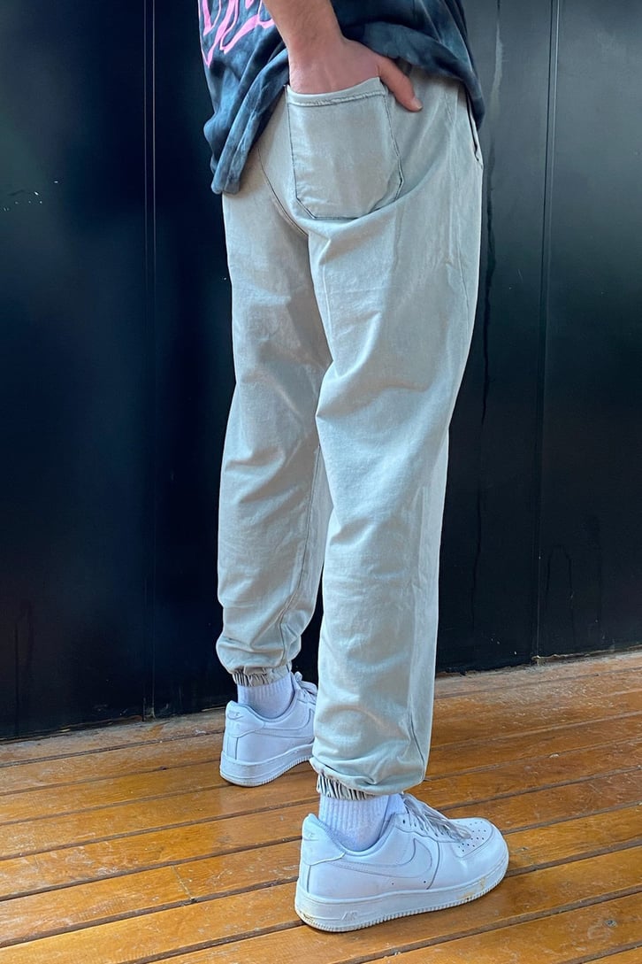 Lighting Gray Oversize Washed  Sweatpant