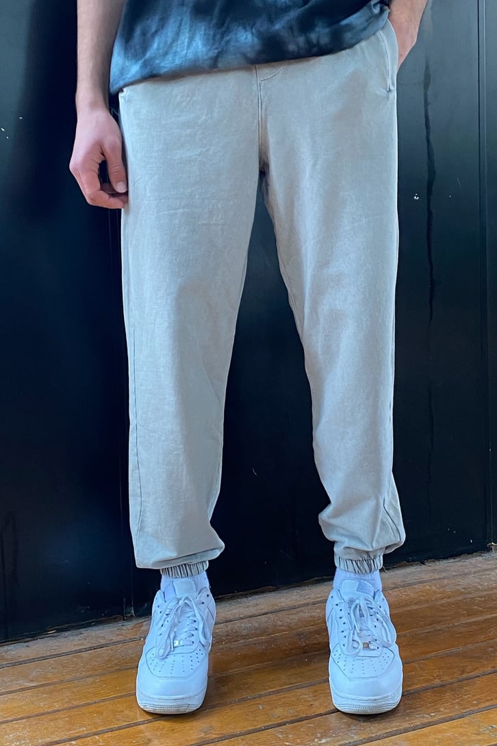Lighting Gray Oversize Washed  Sweatpant
