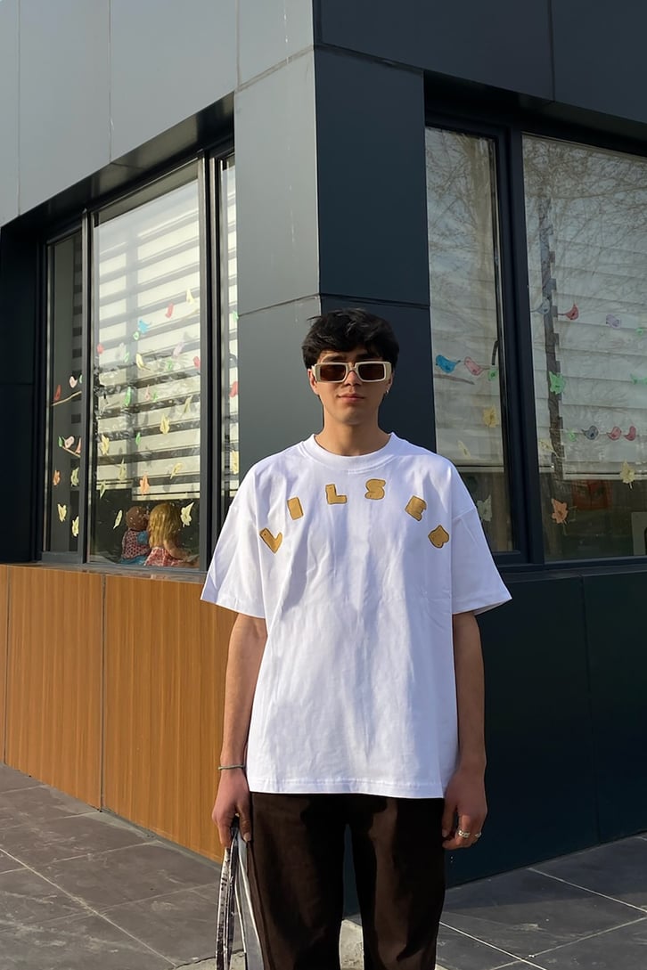 Lilseb Oversize Beyaz Tshirt