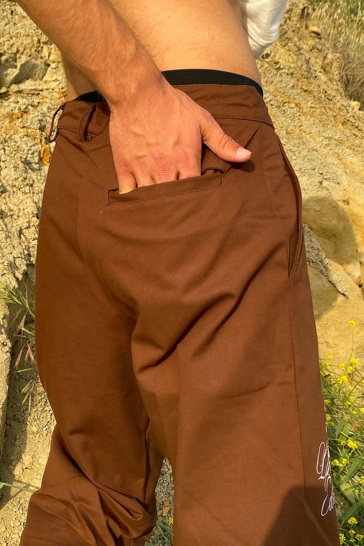 Limited Edition Baskılı Kahverengi Pantolon