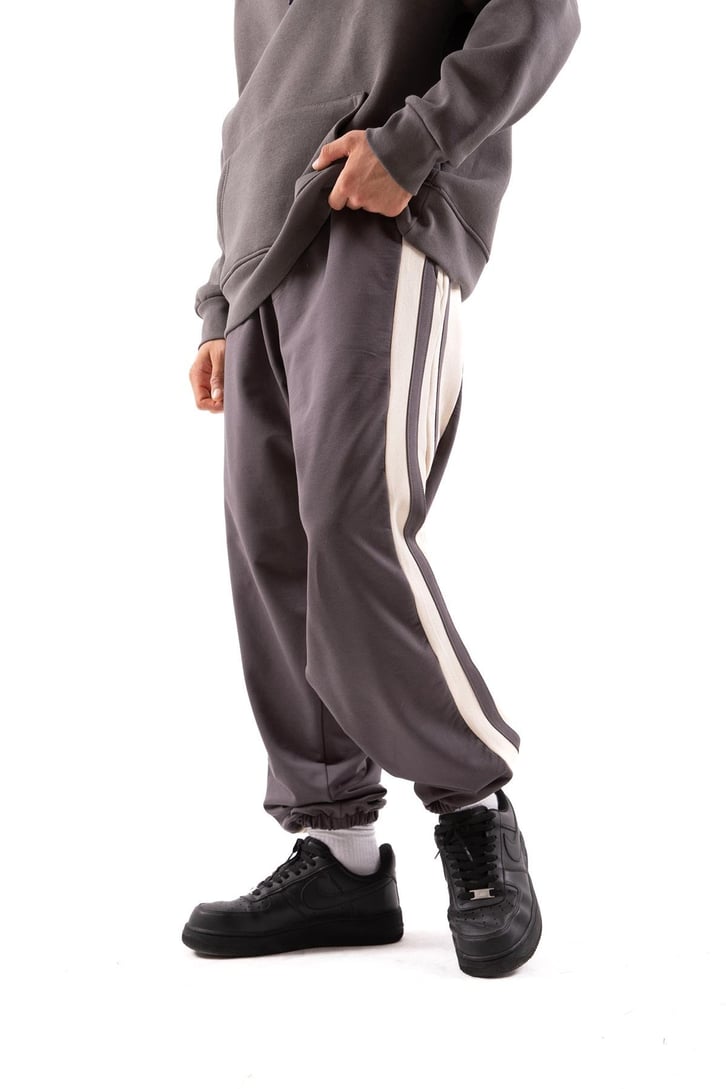 Line Dikişli Füme Jogger Eşofman Altı