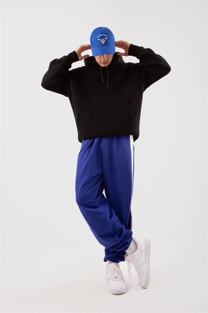 Line Dikişli Siyah Jogger Eşofman Altı