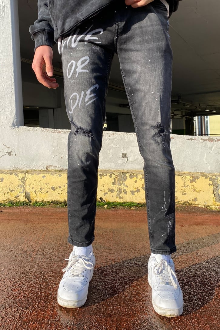 Live or Die Distressed Mom Jean