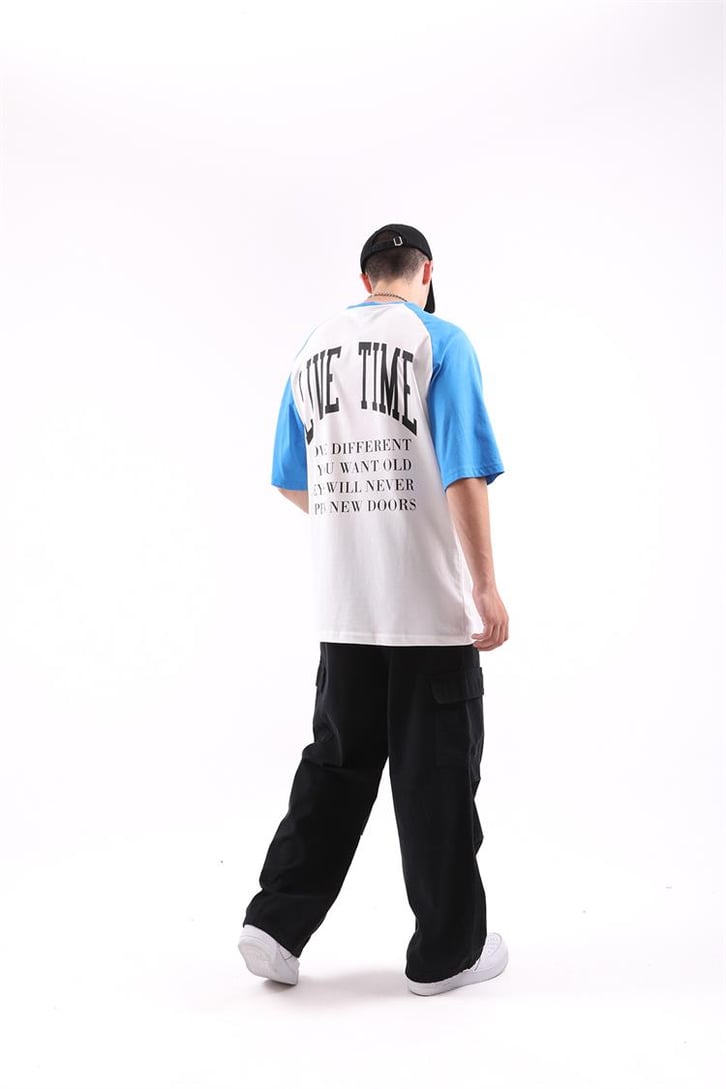 Live Time Baskılı Oversize Tshirt