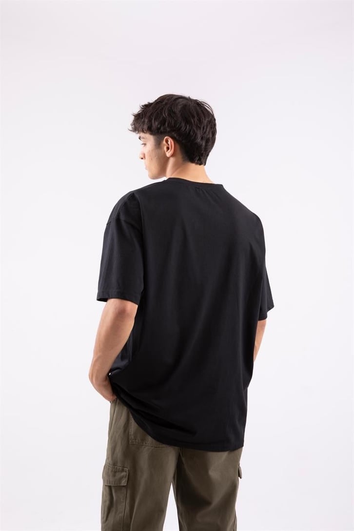 Lmtd Smile Siyah Oversize Tshirt