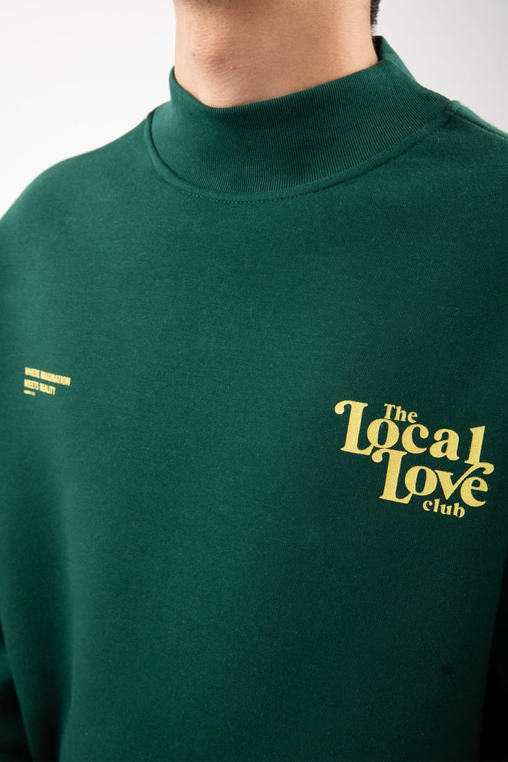 Local Love Club Baskılı Koyu Yeşil Eşofman Takımı