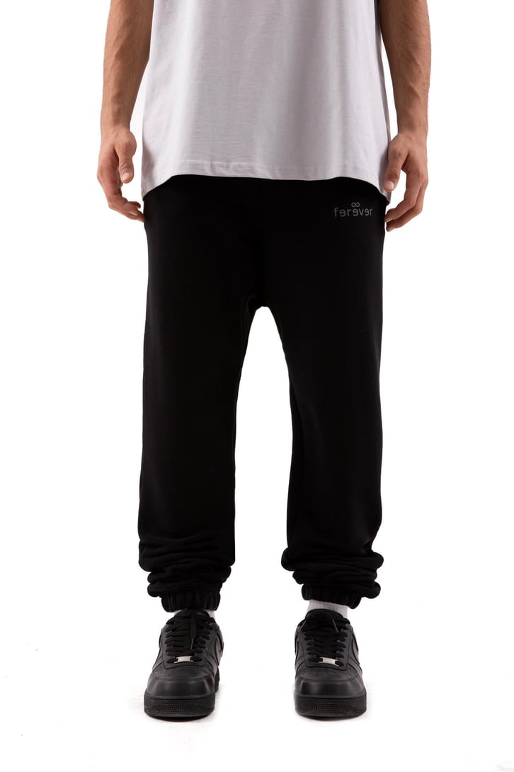 Logo Baskılı Siyah Jogger Eşofman Altı