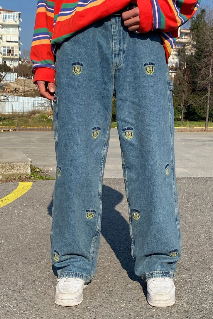Logo İşlemeli Premium Carpenter Jean