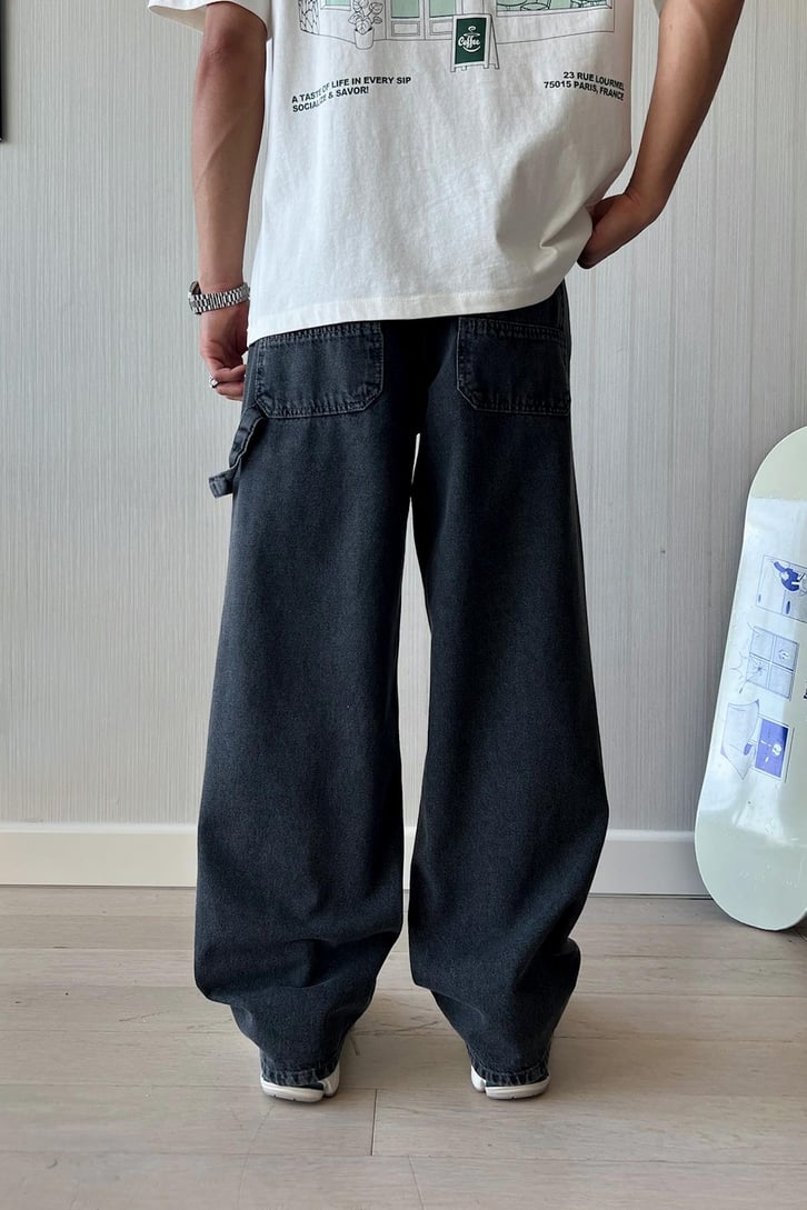 Long Pocket Baggy Jean