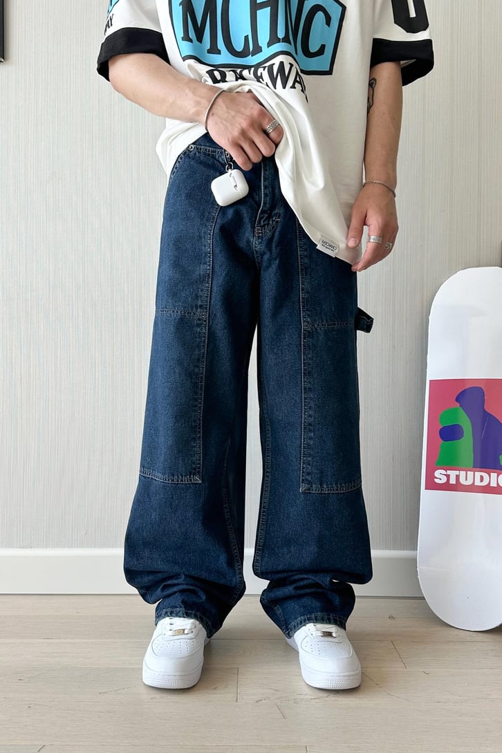Long Pocket Baggy Jean