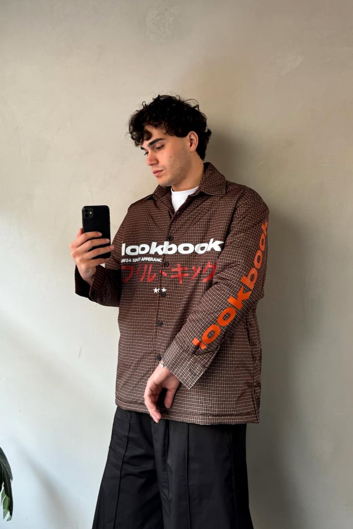 Look Book Baskılı Oversize Şişme Gömlek