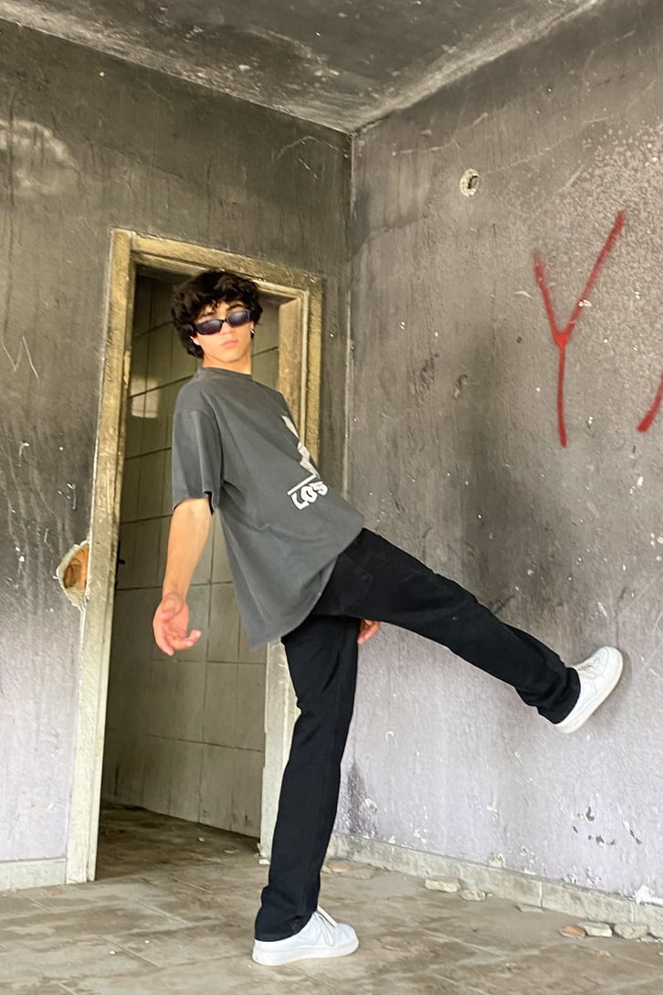 Los Angeles Acid Wash Oversize Tshirt