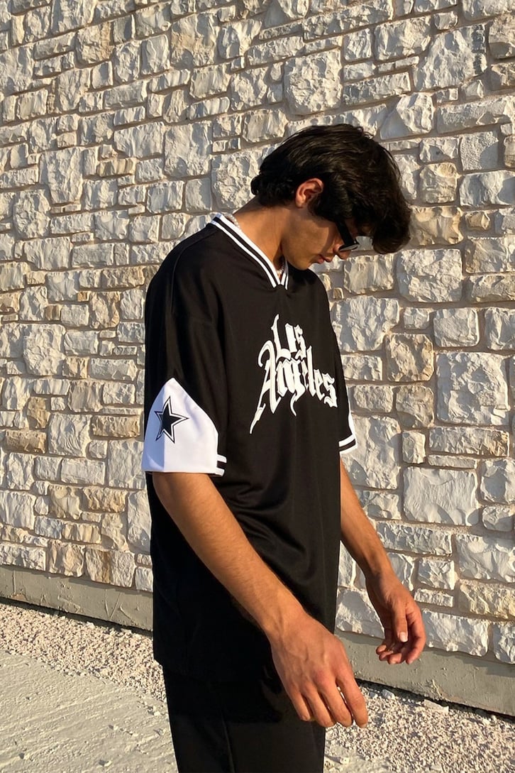 Los Angeles Baskılı Oversize Forma