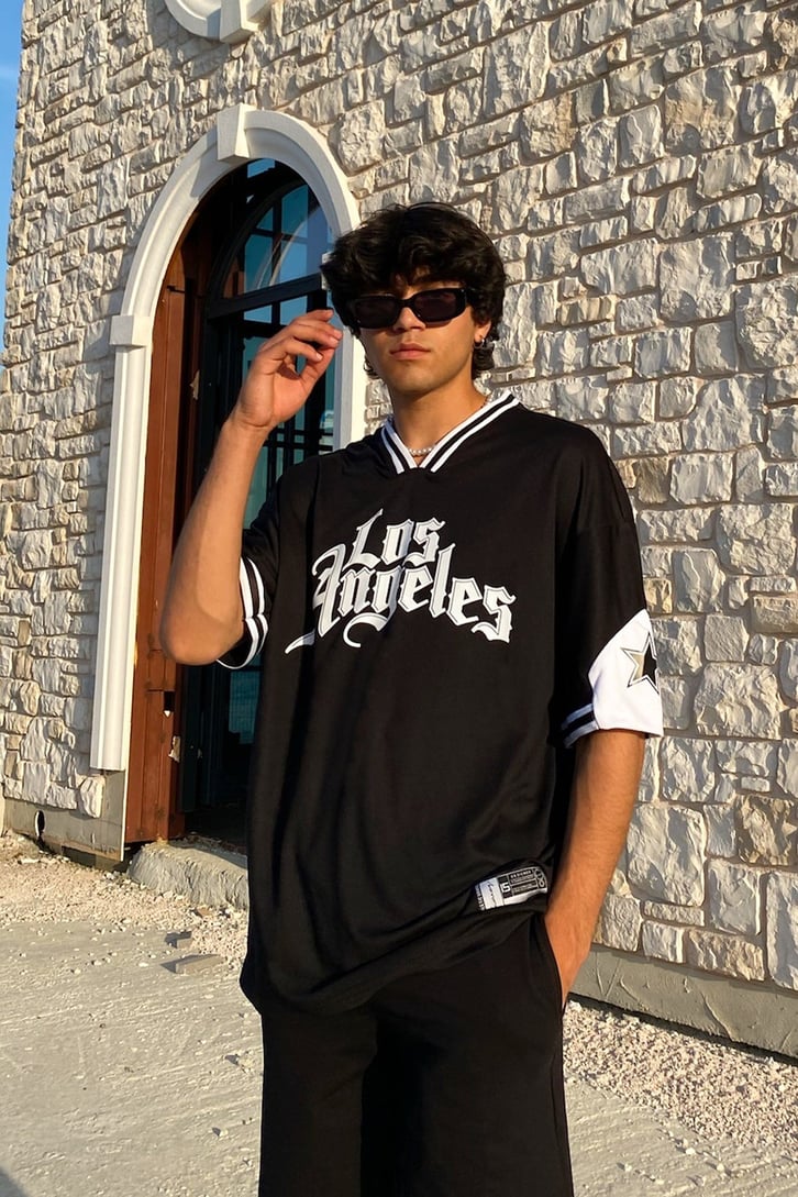 Los Angeles Baskılı Oversize Forma