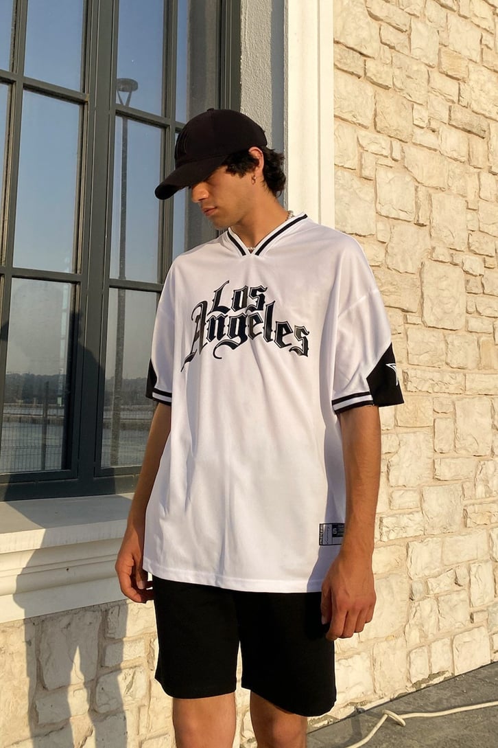 Los Angeles Baskılı Oversize Forma