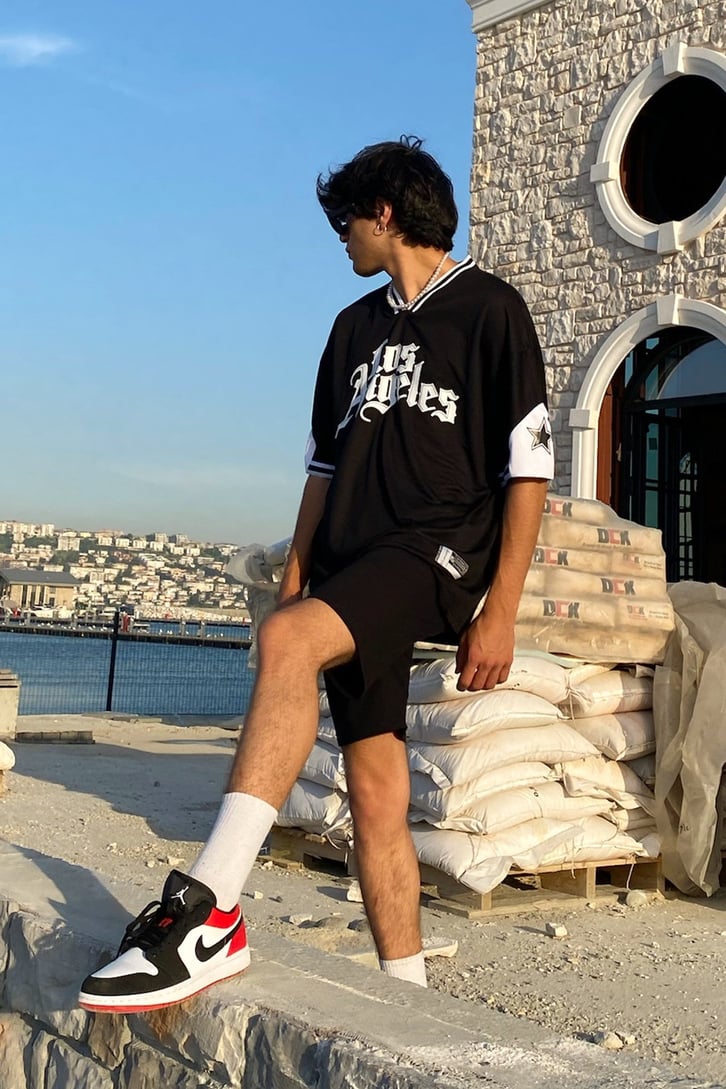 Los Angeles Baskılı Oversize Forma