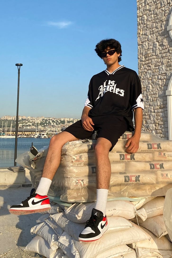 Los Angeles Baskılı Oversize Forma