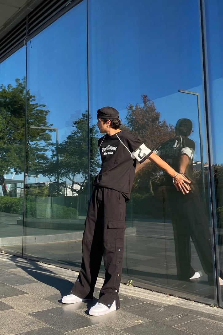 Los Angeles Sırt Baskılı Oversize Tshirt