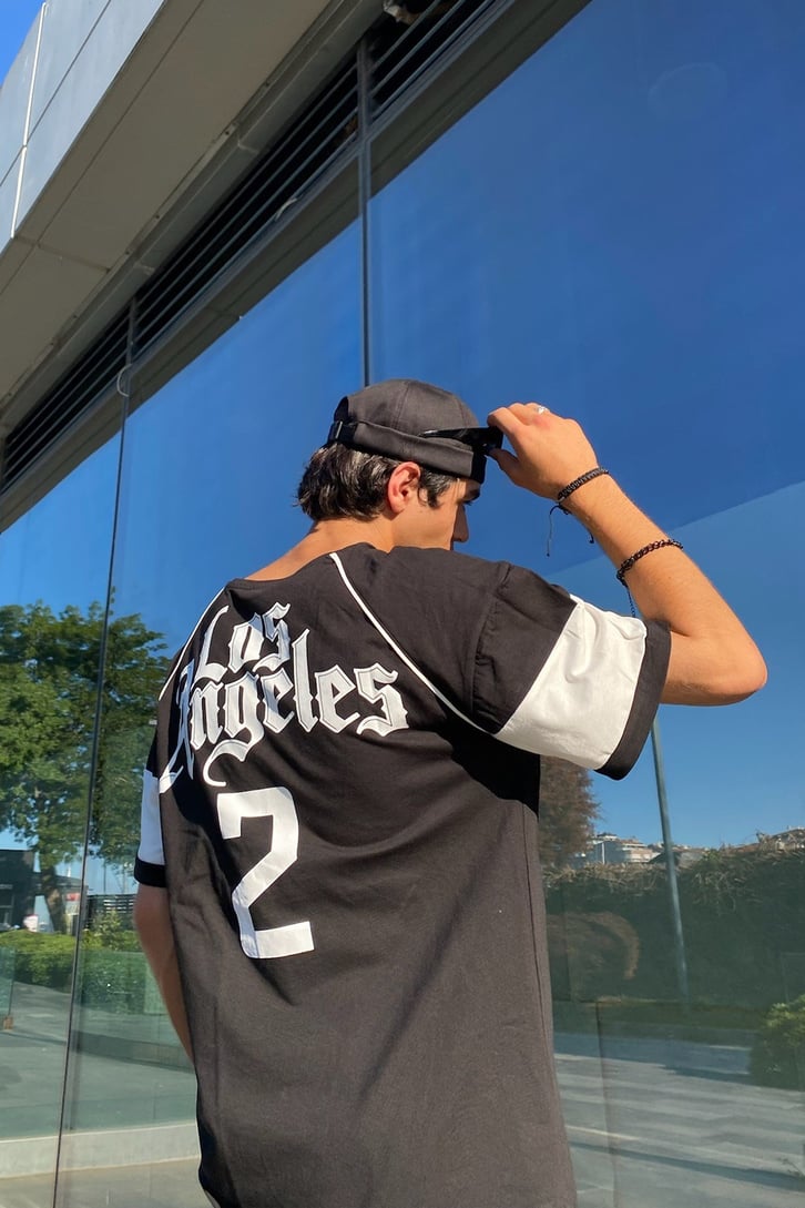 Los Angeles Sırt Baskılı Oversize Tshirt